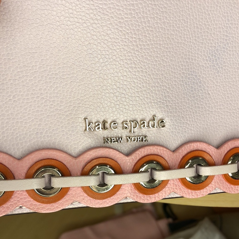 Kate Spade Pink and Orange Scalloped Bag - Picture 3 of 7